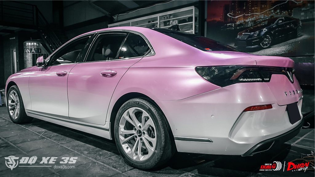 Dán đổi màu xe ô tô VinFast Lux A | Tone màu trắng hồng cá tính