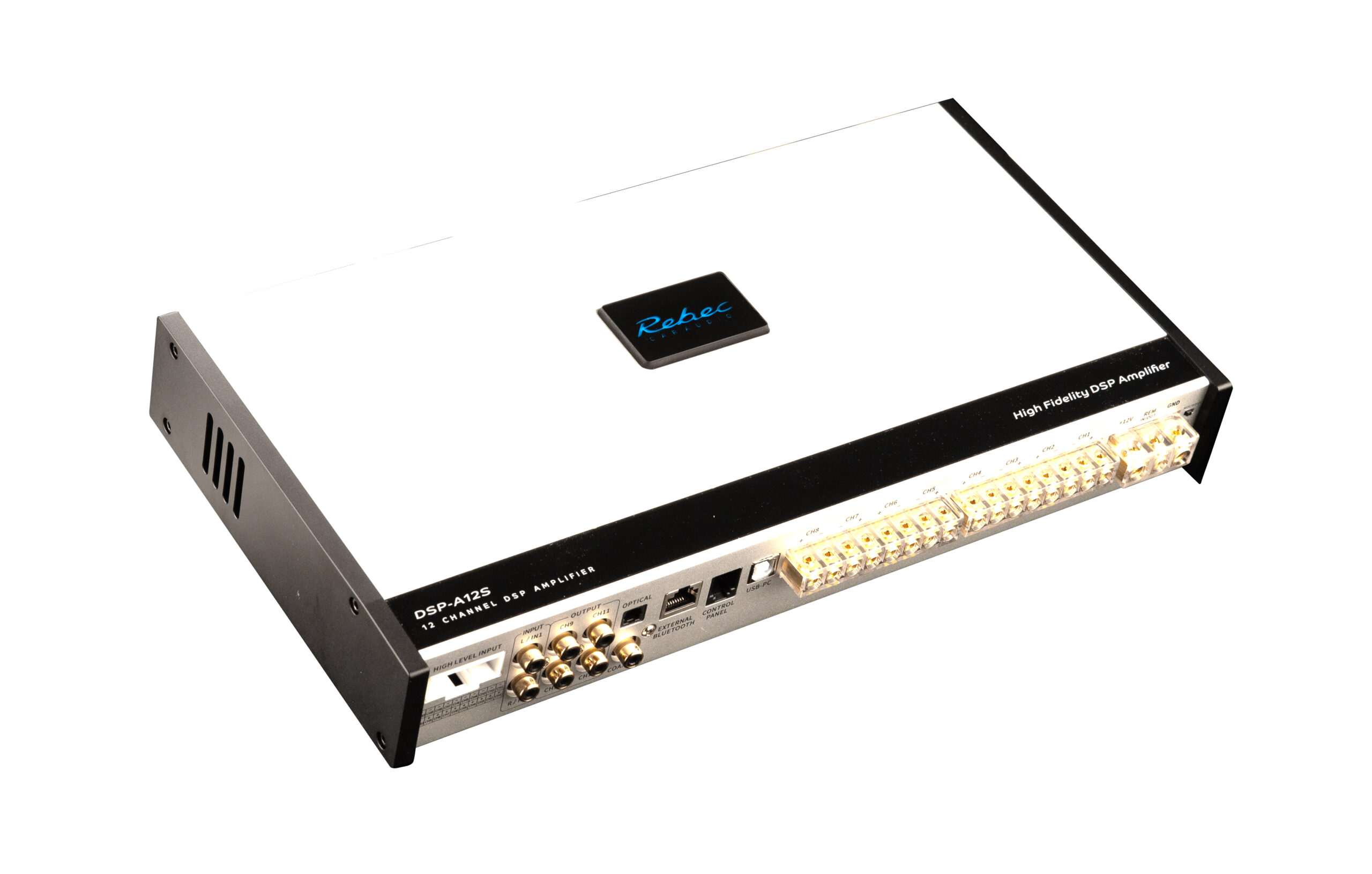 Amply DSP Rebec A12S Class AB – 4*80W + 4*150W (2*450W Bridge)